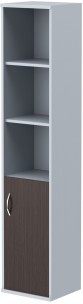 Шкаф колонка с глухой малой дверью СУ-1.1(R) Венге Магия/Металлик 406*365*1975