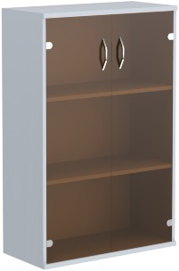 Шкаф со стеклянными дверьми СТ-2.4 Металлик 770*365*1200
