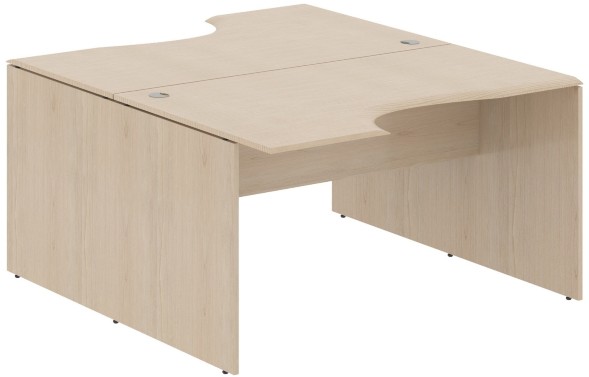 Стол 2-х местный эргономичный W2CET 149.2 Бук Тиара 1400х1806х750 WAVE