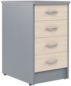 Тумба приставная с Топом Т-1 Металлик ТП-4.1А Клен/Металлик 412х600х755 IMAGO