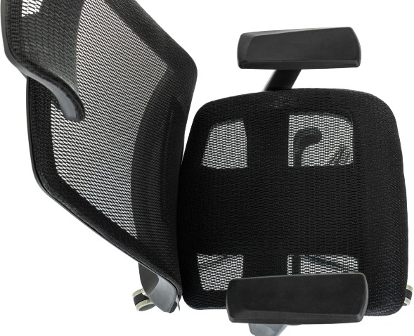 Кресло руководителя Бюрократ MC-912-H черный сетка с подголов. крестов. металл хром